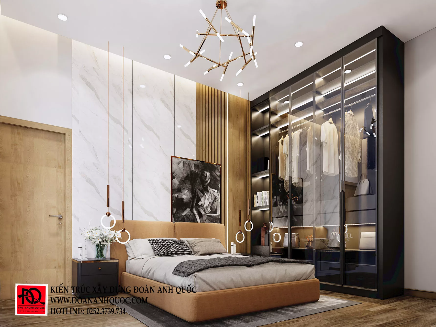Thiết kế thi công nhà phố hiện đại 3 tầng 9x8m tại Phú Tài Phan Thiết